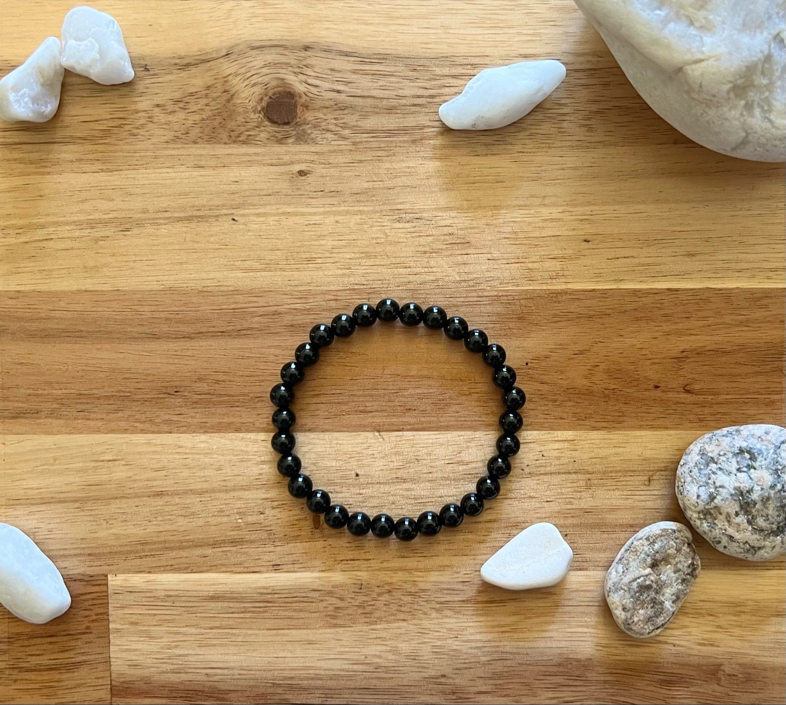 Bracelet obsidienne noire 